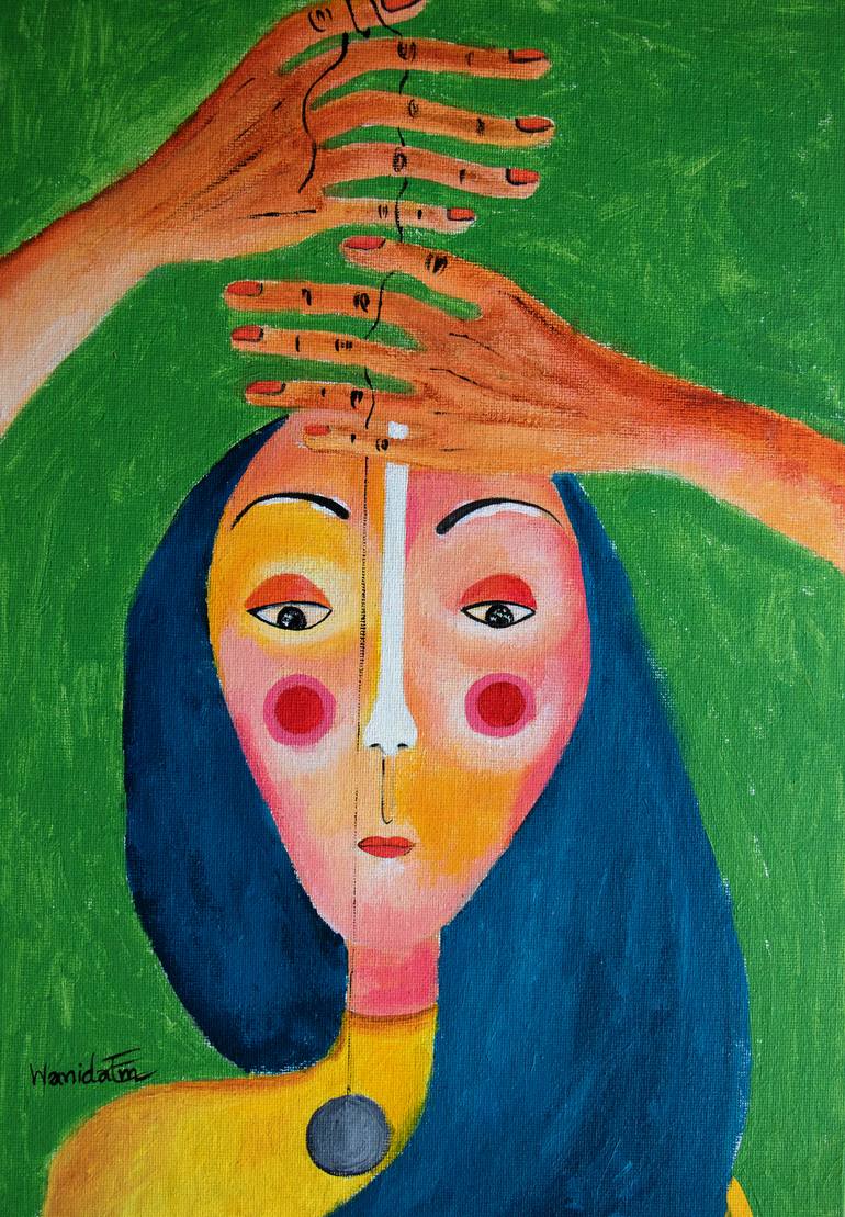 770x1109 Saatchi Art I'M Falling In Love With A Psycho Painting By Wanida Em - Psycho Painting