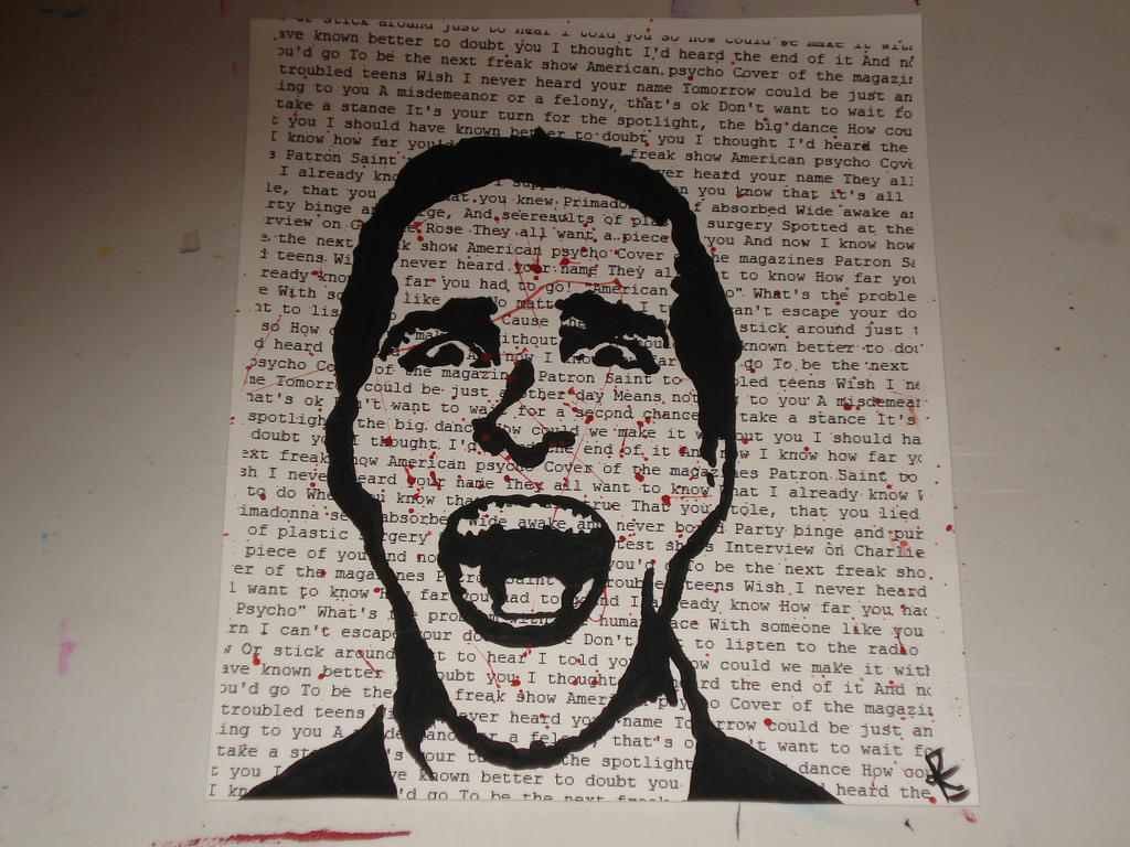 1024x768 American Psycho Painting For Paintings Similar To This - Psycho Painting