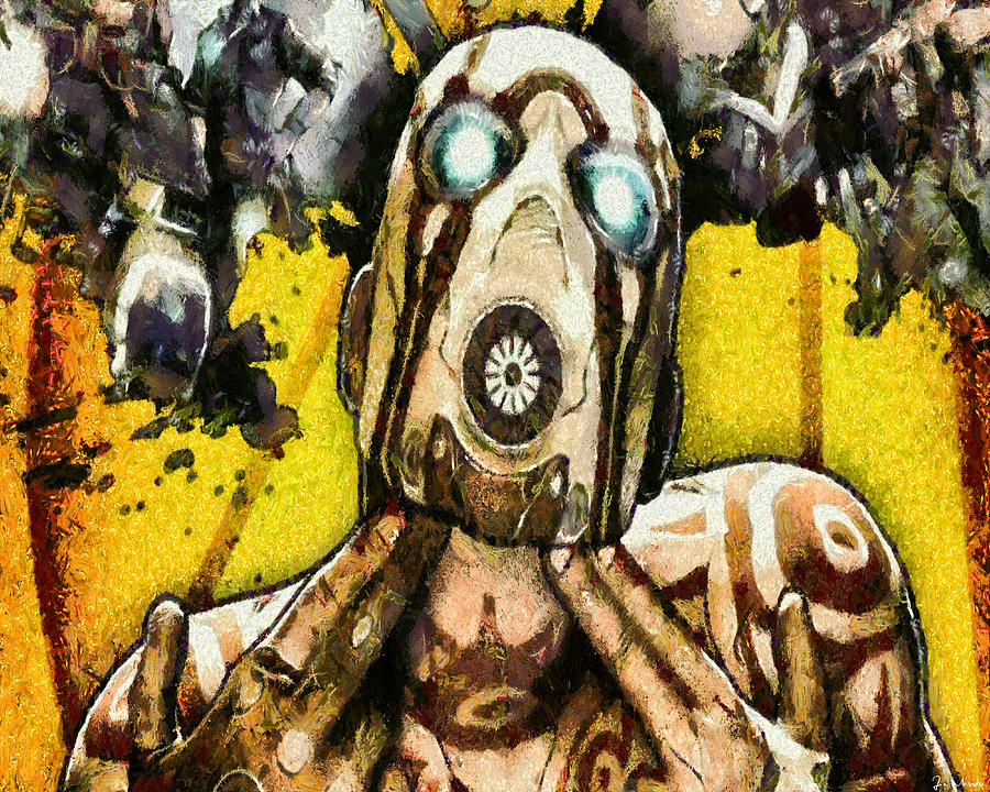 900x720 Borderlands Psycho Painting By Joe Misrasi - Psycho Painting