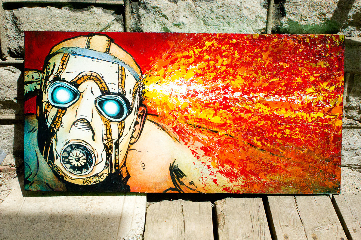 1200x800 Borderlands Psycho Painting - Psycho Painting