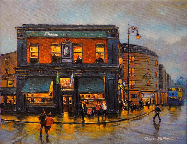 600x461 Painting Print Of The Bleeding Horse Pub On Camden Street, Dublin - Pub Painting