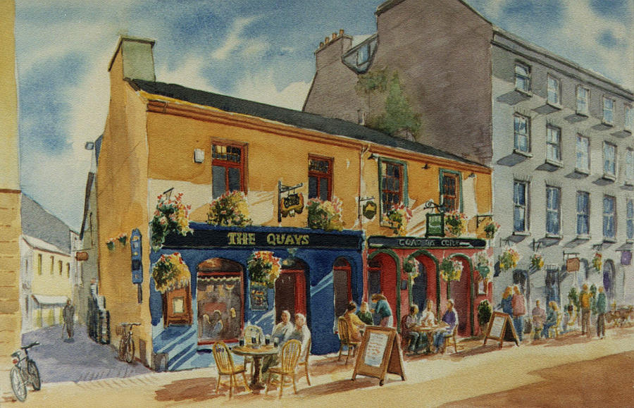 900x579 The Quays Pub Galway Painting By Tomas Omaoldomhnaigh - Pub Painting