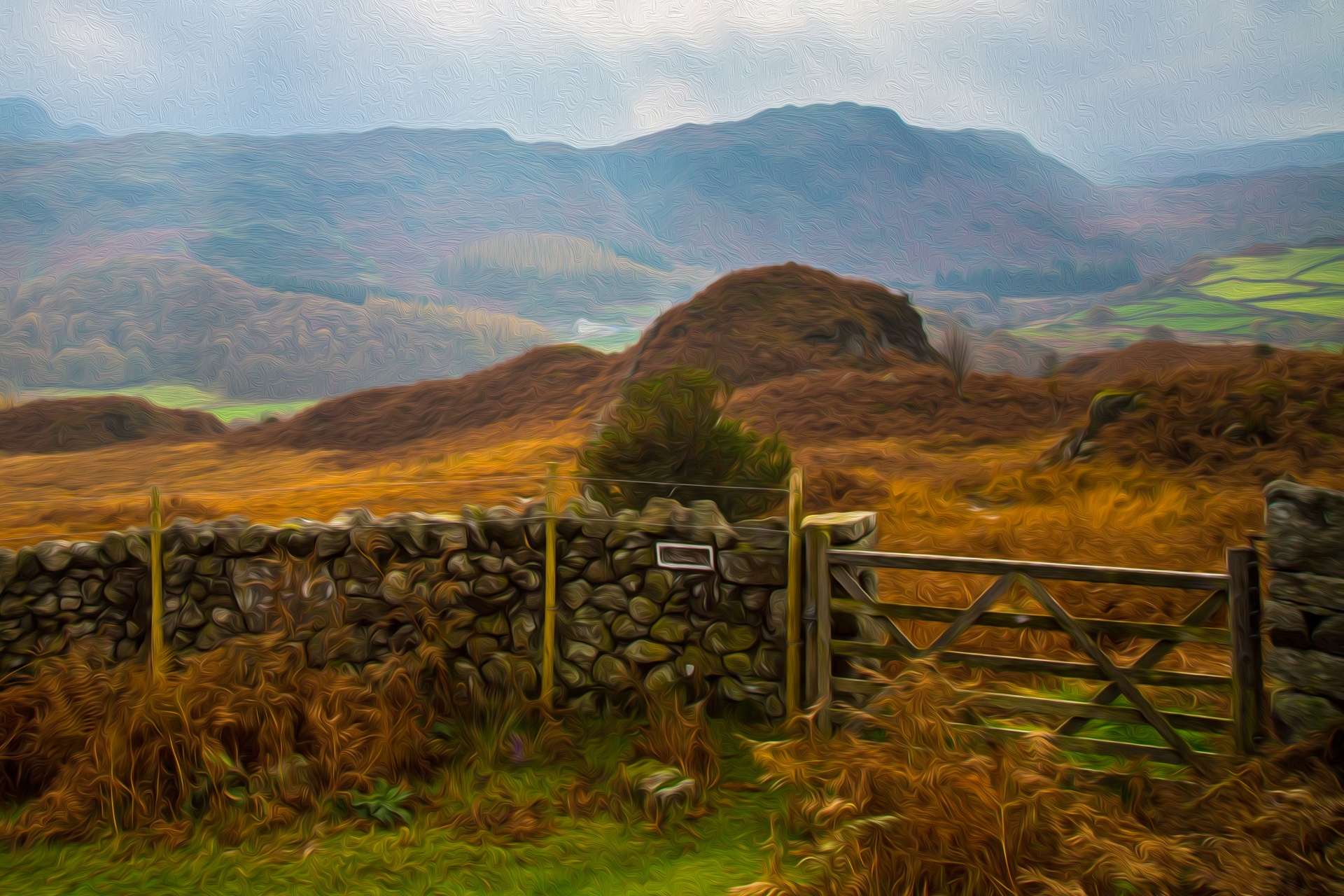 1920x1280 Oil Painting Landscape Free Stock Photo - Public Domain Painting