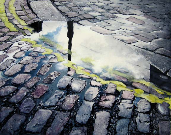 576x456 Mick Dean Oil Paintings - Puddle Painting