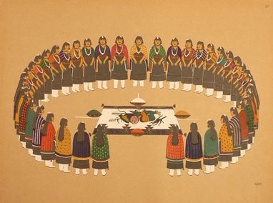 382x284 Pueblo Indian Painting. 50 Reproductions Of Watercolor Paintings - Pueblo Painting