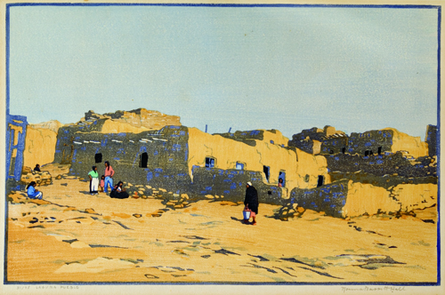 500x332 Chipping The Block, Painting The Silk The Color Prints Of Norma - Pueblo Painting