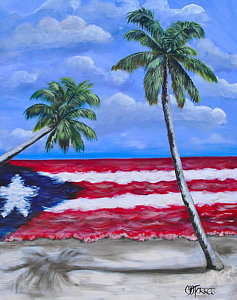 237x300 Puerto Rico Flag Paintings Fine Art America - Puerto Rican Flag Painting