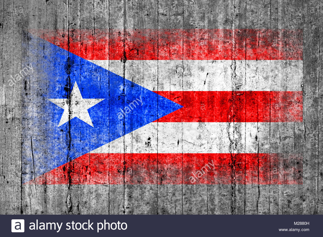 1300x953 Puerto Rico Flag Painted On Background Texture Gray Concrete Stock - Puerto Rican Flag Painting
