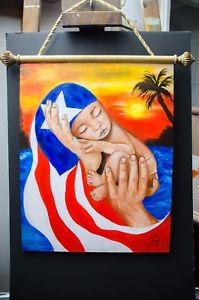 199x300 Original Painting Puerto Rico Reborn By Artist Luzdy Rivera - Puerto Rico Painting