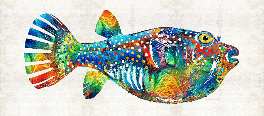900x396 Puffer Fish Art - Puffer Fish Painting