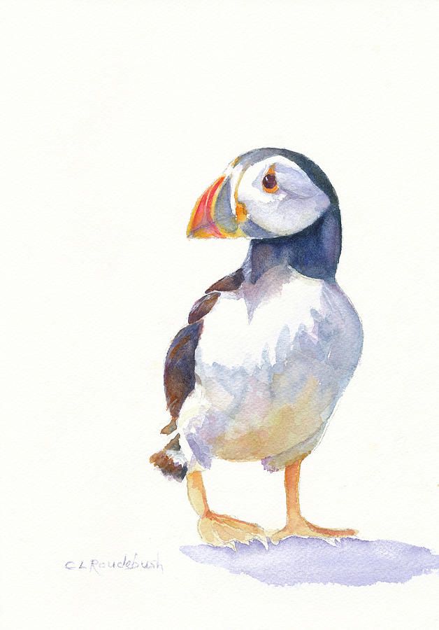 628x900 Puffin Painting - Puffin Painting