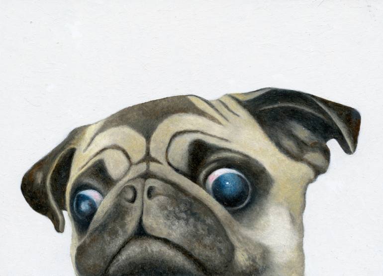 770x556 Saatchi Art Pug Painting By Mark Waite - Pug Painting