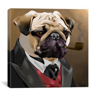 310x310 Pug Canvas Art Wayfair - Pug Painting Canvas