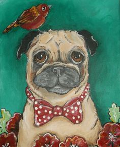 236x290 Custom Dog Portrait, Dog Painting, Dog Portrait, Painted Dog - Pug Painting Canvas