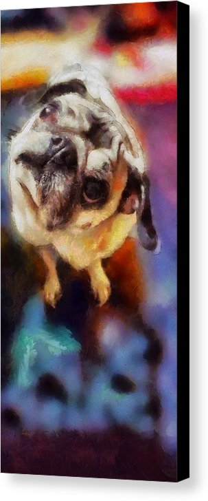 Pug Painting Canvas at PaintingValley.com | Explore collection of Pug ...