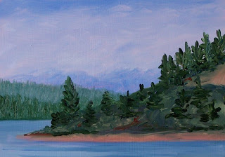 320x224 Painting Small Impressions Puget Sound Landscape Original - Puget Sound Painting