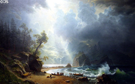 450x280 Puget Sound On The Pacific Coast Painting By Albert Bierstadt - Puget Sound Painting