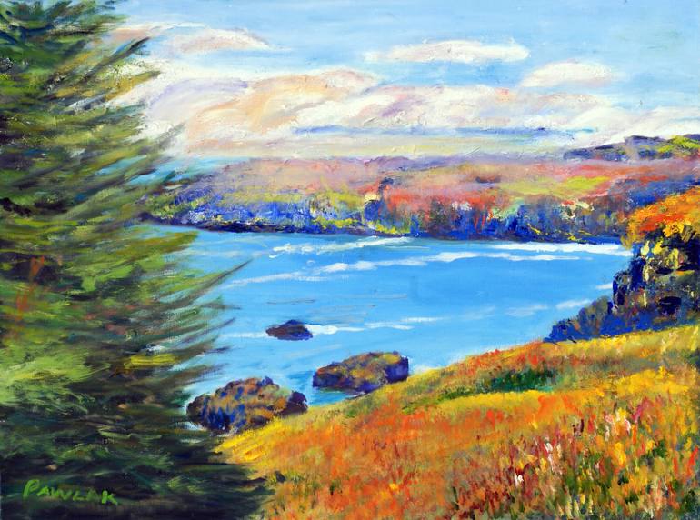 770x572 Saatchi Art Approaching Puget Sound Painting By Liz Pawlak - Puget Sound Painting