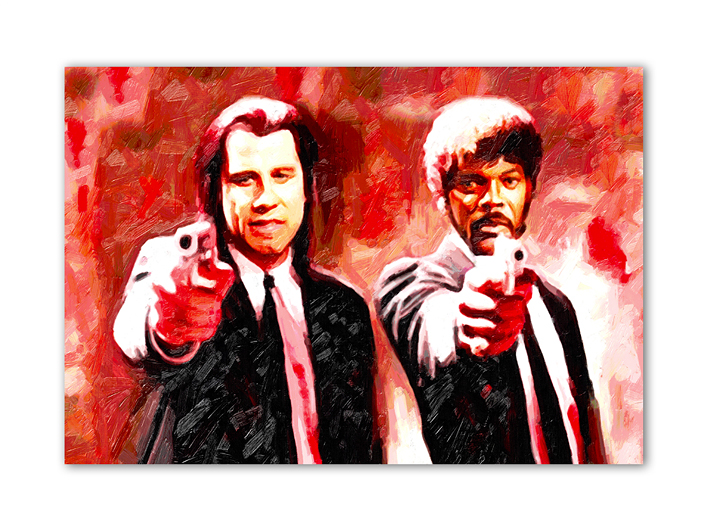 709x532 Pulp Fiction Canvasprint, Oil Painting, Custom Photo On Canvas - Pulp Fiction Painting