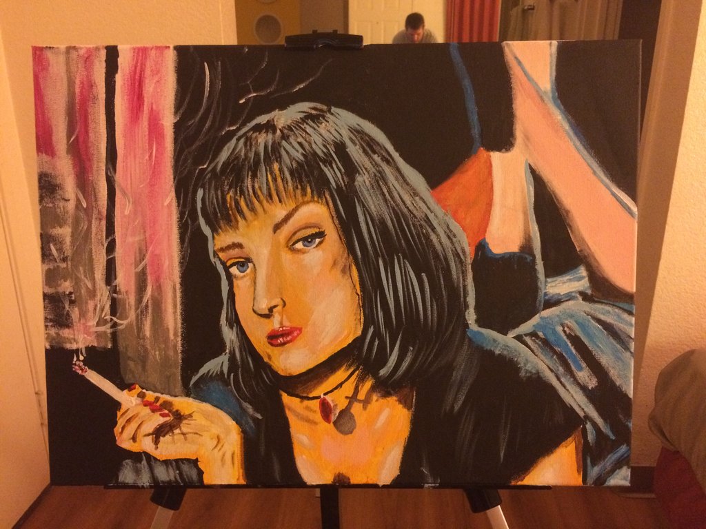 1024x768 Pulp Fiction Painting By Cifercrossing - Pulp Fiction Painting