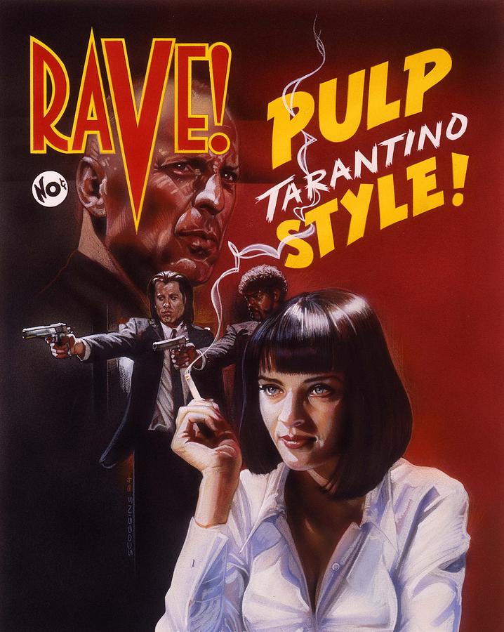 718x900 Pulp Fiction Painting By Timothy Scoggins - Pulp Fiction Painting