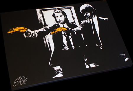 450x307 Banana Pulp Fiction Parody Art - Pulp Fiction Painting