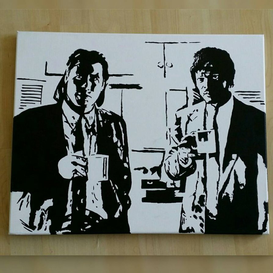 894x894 Pulp Fiction Painting By Allandavisart By Allandavisart - Pulp Fiction Painting