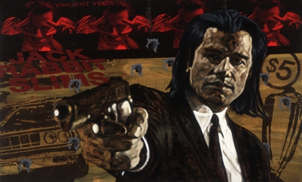 432x261 Travolta In Pulp Fiction By Stephen Holland. 2011 - Pulp Fiction Painting