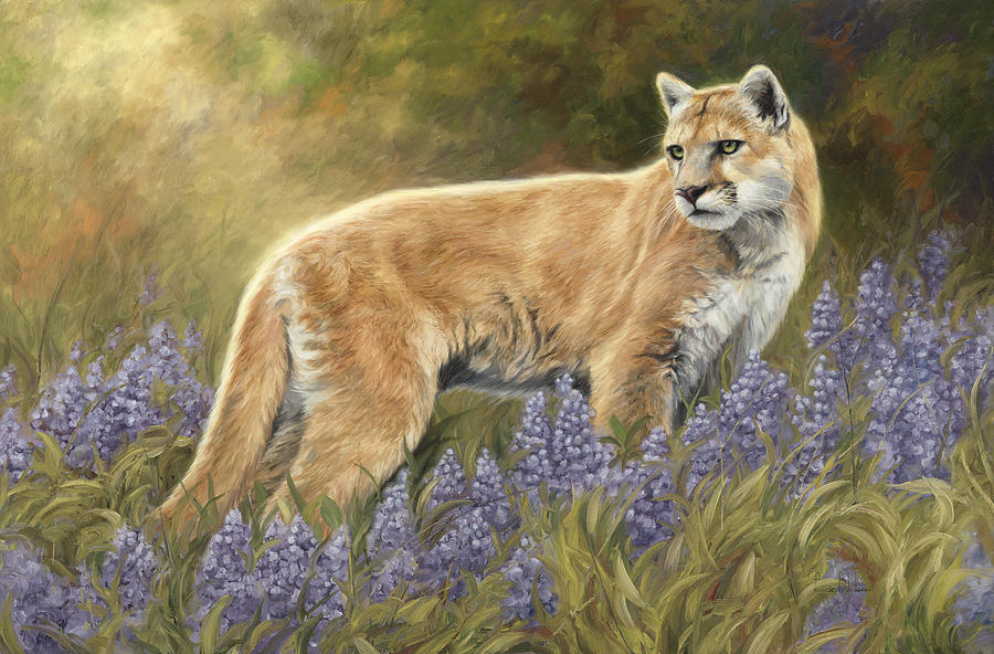 900x592 Among The Flowers Painting By Lucie Bilodeau - Puma Painting