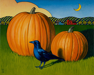 300x240 Pumpkins Paintings Fine Art America - Pumpkin Art Painting