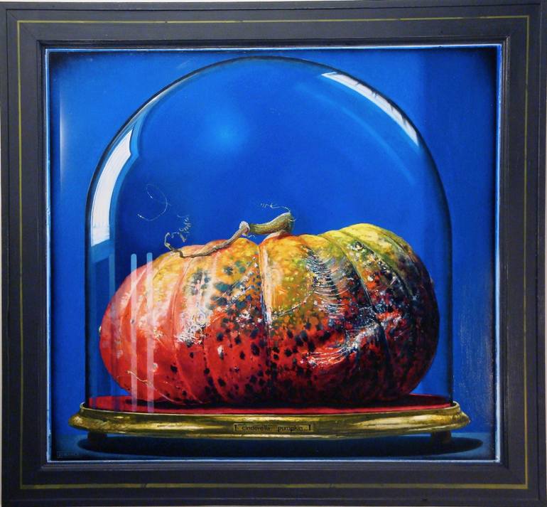 770x713 Saatchi Art Dome Cinderella Pumpkin Painting By Gary Schafter - Pumpkin Art Painting