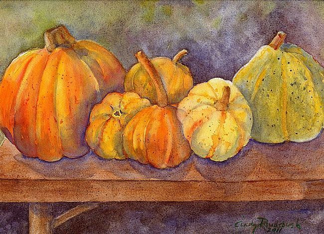 650x470 Painting Watercolor Pumpkins Art Pumpkins And Gourds By Artist - Pumpkin Art Painting