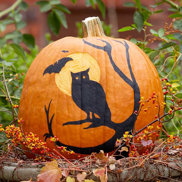 Pumpkin Carving Painting at PaintingValley.com | Explore collection of ...