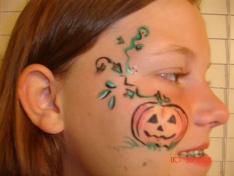 466x350 Pictures To Face Paint - Pumpkin Face Painting