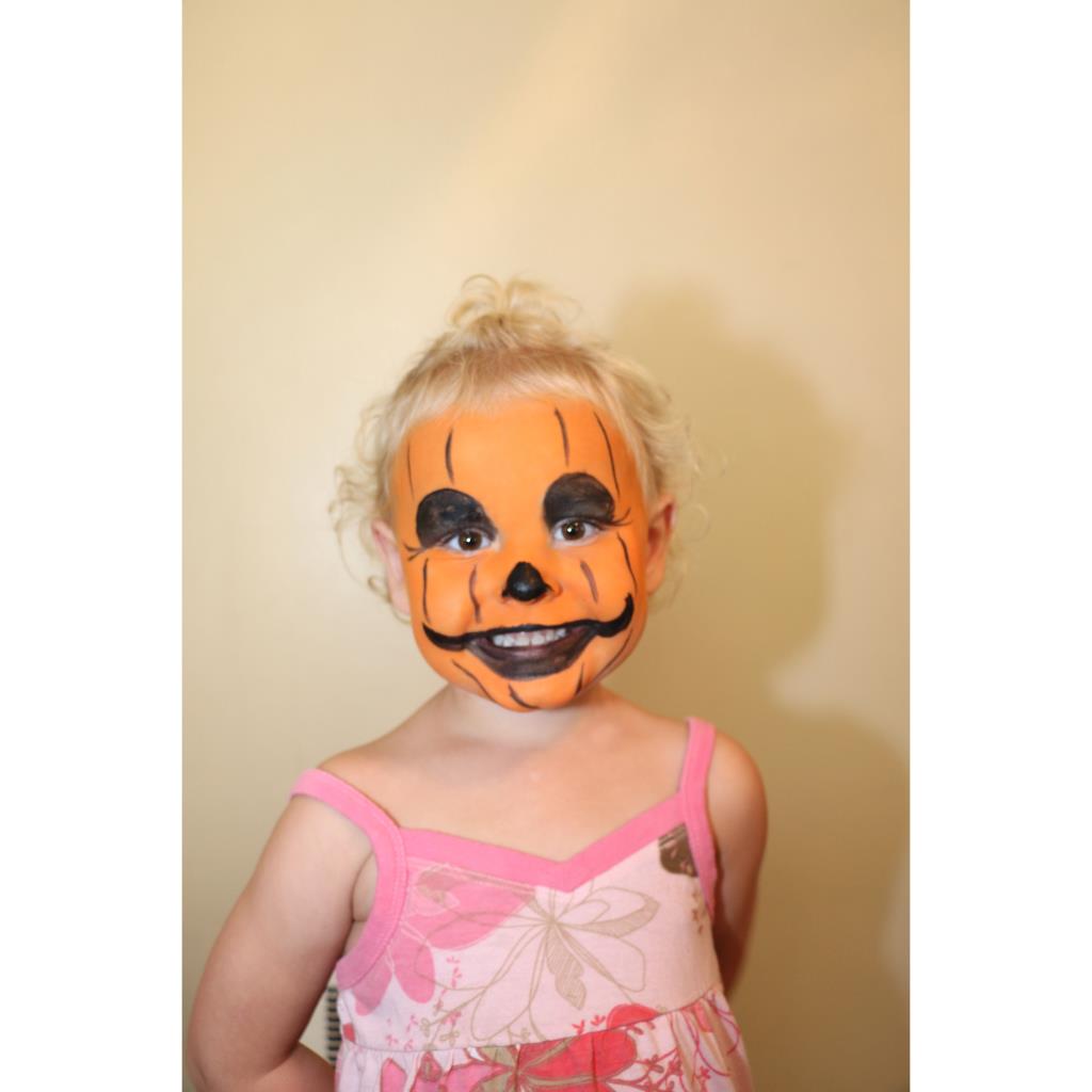 1024x1024 Cute Pumpkin Face. - Pumpkin Face Painting