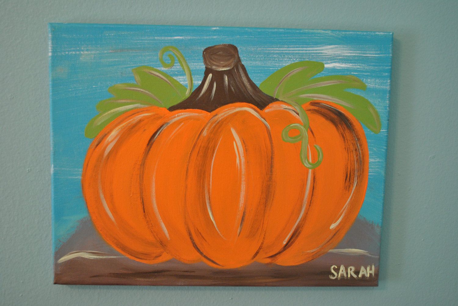 1500x1004 Pumpkin Canvas Painting Fall Painting By Artbysarahsavage Fall - Pumpkin Painting On Canvas