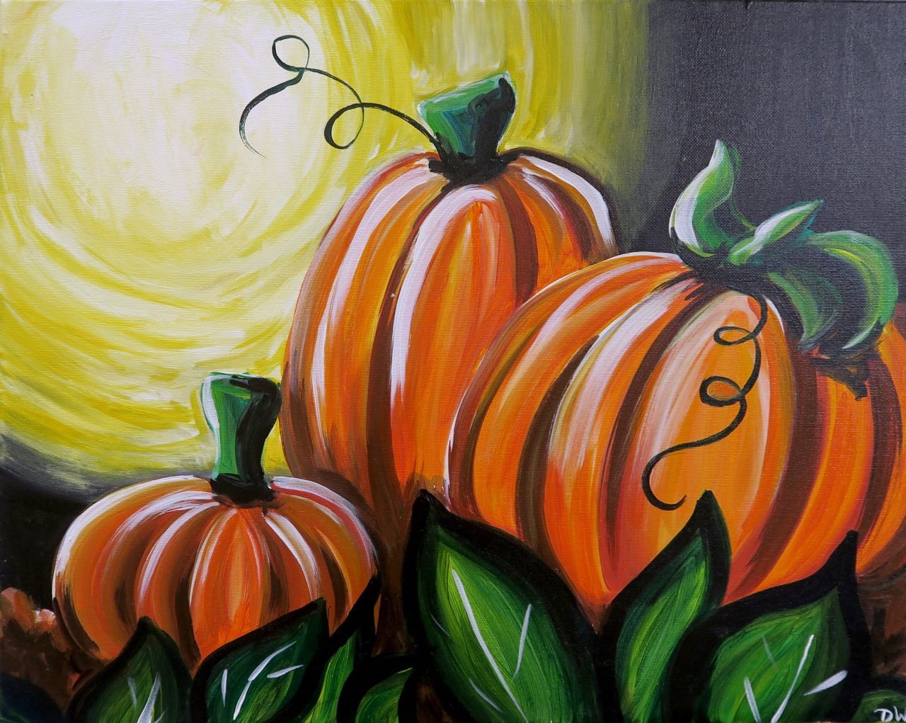 1280x1021 Vibrant Pumpkin Patch - Pumpkin Patch Painting