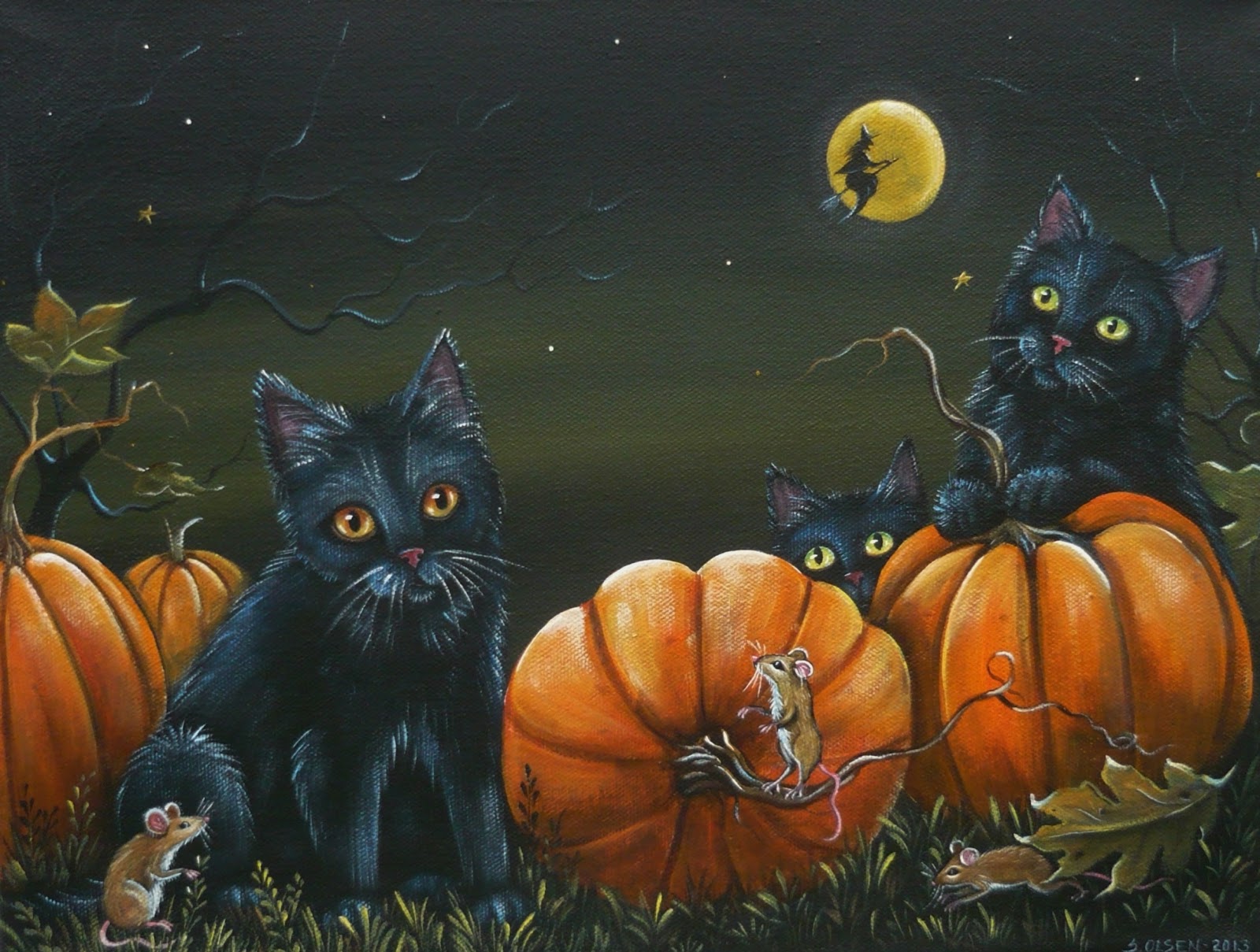 1600x1209 Magic Brush Studio The Pumpkin Patch An Original Painting On E - Pumpkin Patch Painting