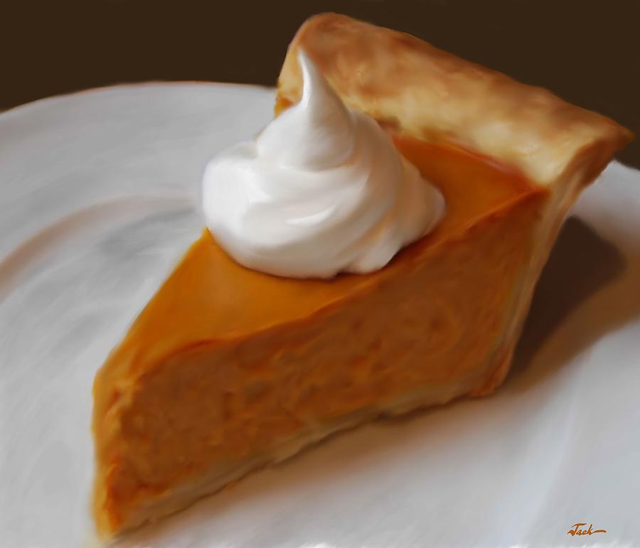 900x771 Pumpkin Pie Painting By Jack Bunds - Pumpkin Pie Painting