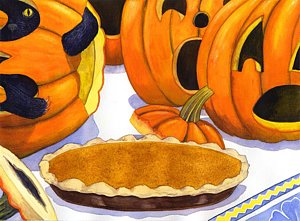 300x221 Pumpkin Pie Paintings Fine Art America - Pumpkin Pie Painting