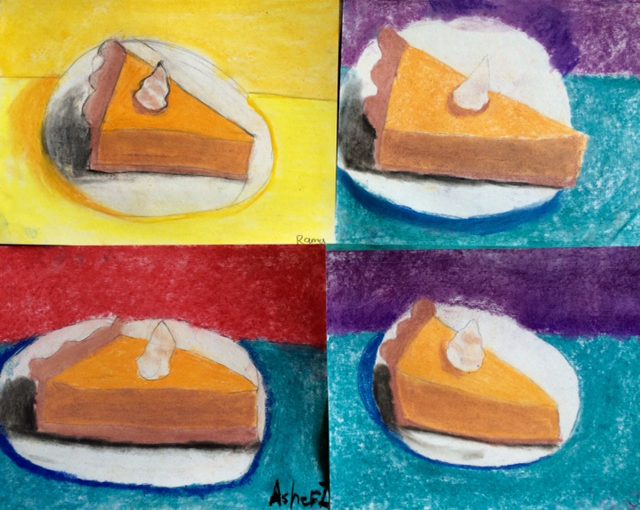 640x510 Pumpkin Pie In Chalk Fall Art Project - Pumpkin Pie Painting