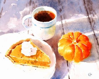 340x270 Pumpkin Pie Painting Etsy - Pumpkin Pie Painting