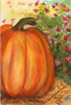 236x347 86 Best Watercolor To Paint Pumpkins Images On Autumn - Pumpkin Watercolor Painting