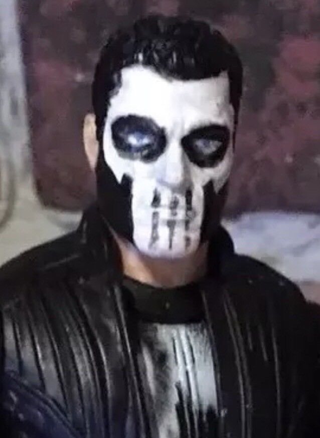 638x874 Marvel Legends Custom Punisher Head Skull Face Paint Ar - Punisher Skull Face Painting