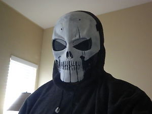 300x225 New Airsoft Punisher Custom Paint Full Face Mask Elastic Army - Punisher Skull Face Painting