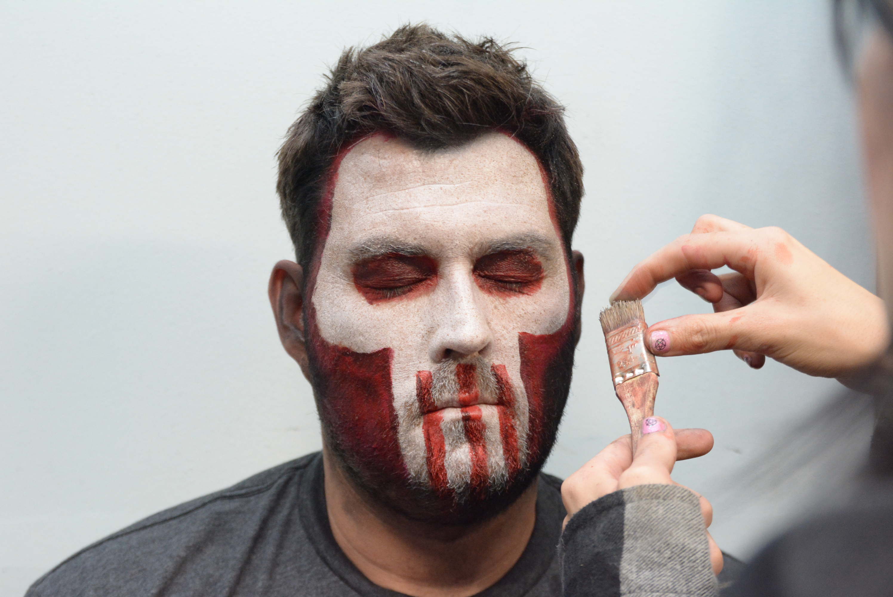 Punisher Skull Face Painting at PaintingValley.com | Explore collection ...