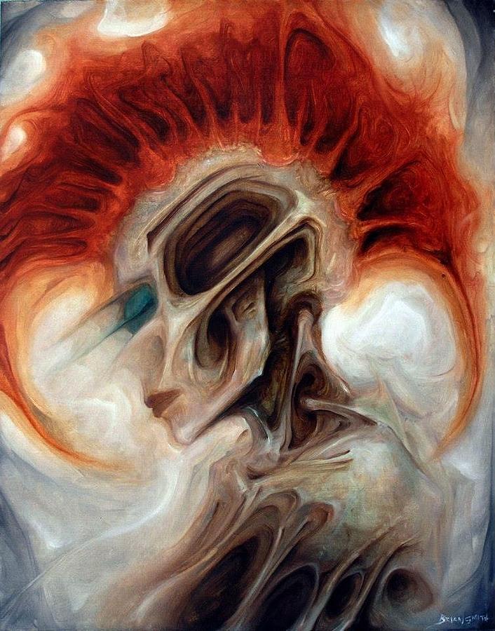 706x900 Punk Rock Zombie Girl Painting By Robert Anderson - Punk Painting