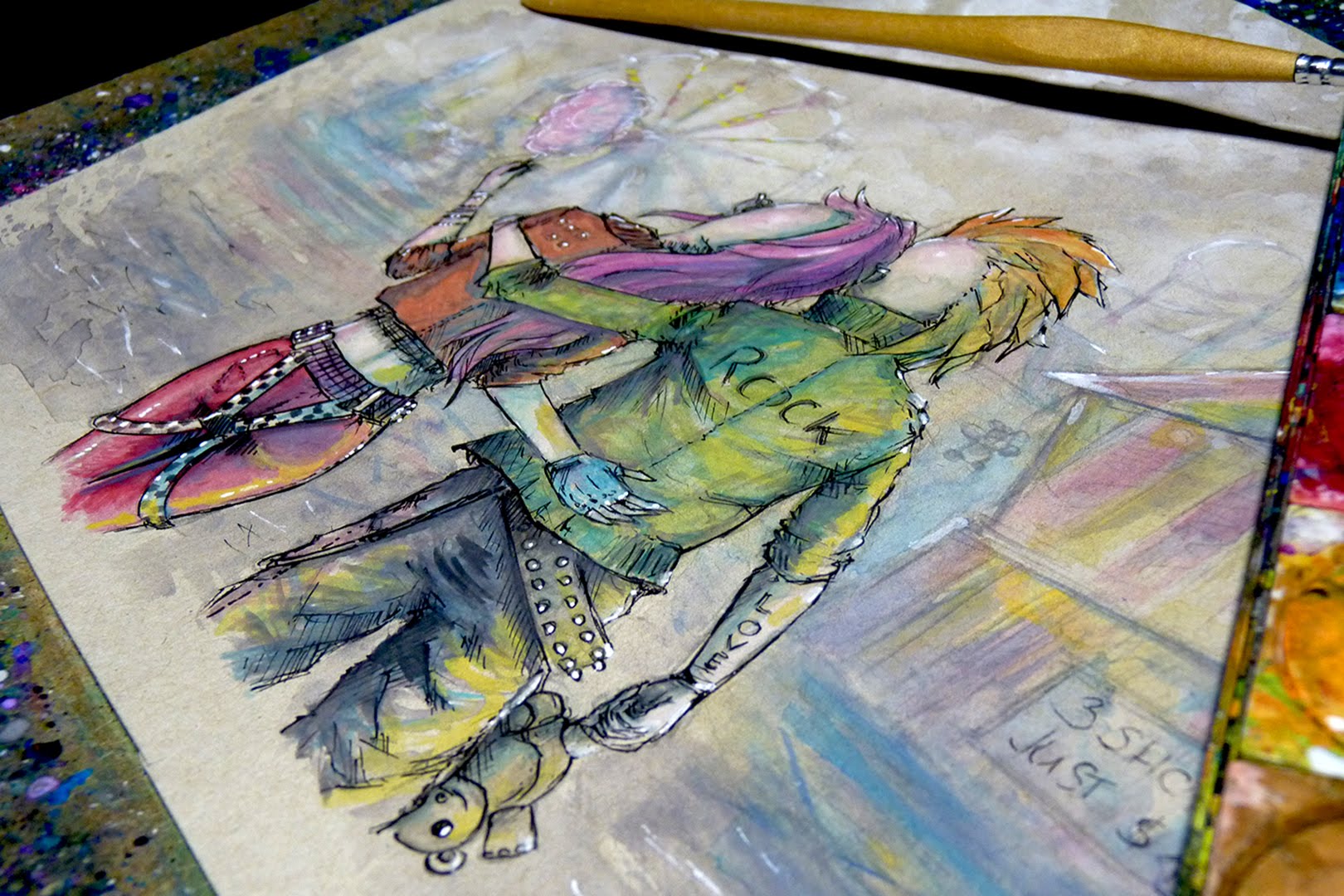 1620x1080 Watercolor Time Lapse Painting   Ink) - Punk Painting