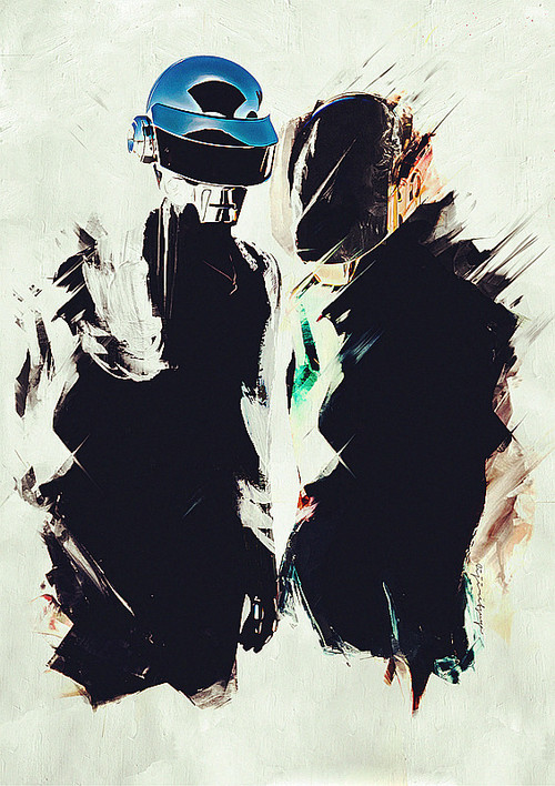 500x708 Daft Punk - Punk Painting