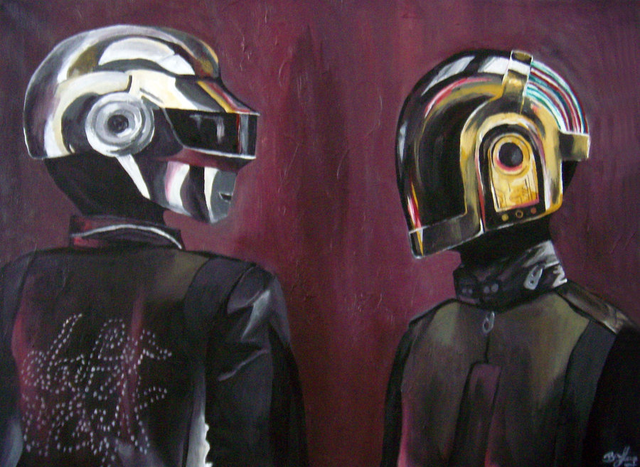 900x657 Daft Punk Painting By Bonnivyre - Punk Painting